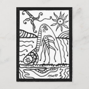 whale postcard