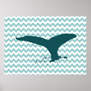 whale print wall decor