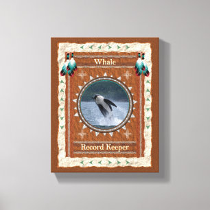 Whale Record Keeper Energy Canvas Print