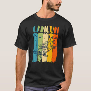 Whale Retro Cancun Mexico Matching Friends Family T-Shirt
