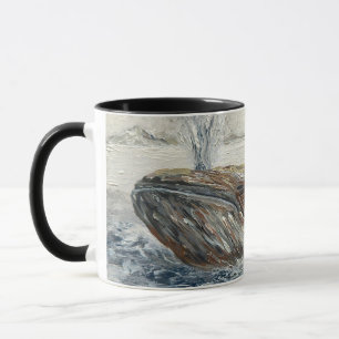 Whale Riders Whimsical Whale and Penguin Ocean Mug