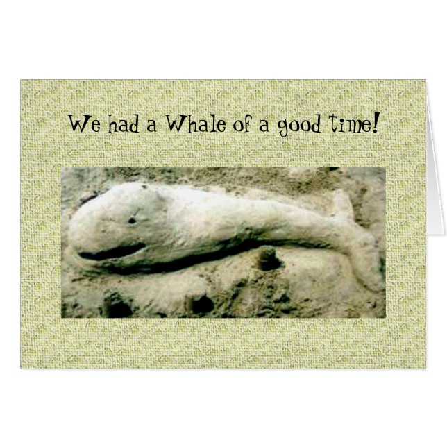 Whale Sand Art Sculpture (Front Horizontal)