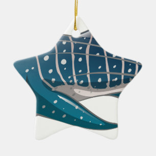 Whale shark ceramic tree decoration