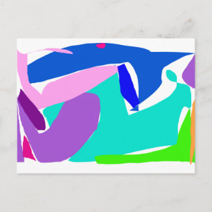 Whale Shark Dolphin Orca Rain Ocean Postcard