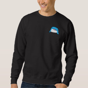 Whale Shark In The Pocket Ocean Animal Pocket Whal Sweatshirt