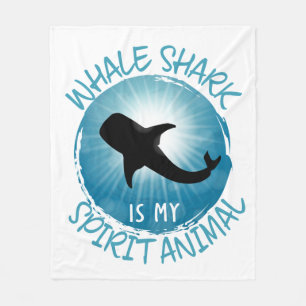 Whale Shark Is My Spirit Animal Fleece Blanket