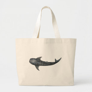 Whale shark large tote bag