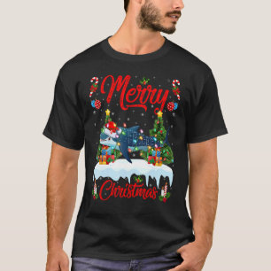 Whale Shark Lights Xmas Tree Santa Whale Shark Chr T-Shirt