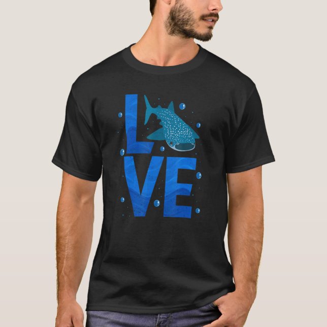 Whale Shark Love Gentle Giant Sea Animal T-Shirt (Front)