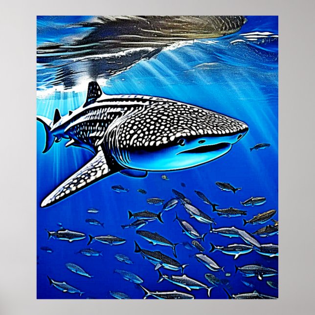 Whale Shark Majesty Design Poster (Front)