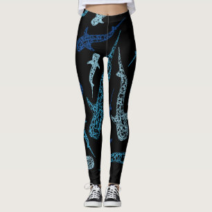 Whale shark patterned leggings