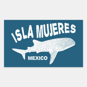 Whale Shark Scuba Diving Isla Mujeres Rectangular Sticker