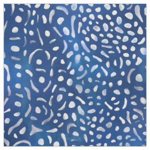 Whale shark skin - ocean animal print - blue fabric