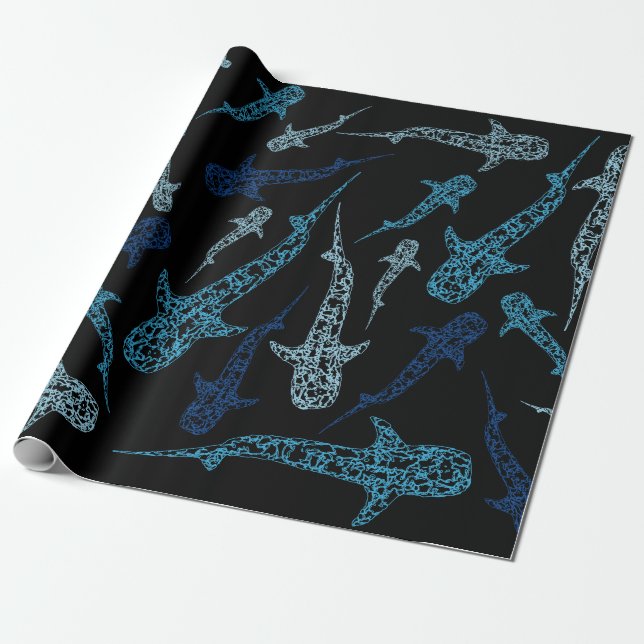 Whale shark wrapping paper (Unrolled)
