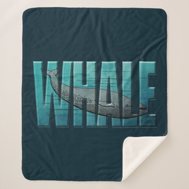 whale sherpa blanket (Front)