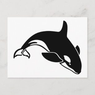 Whale Silhouette Postcard