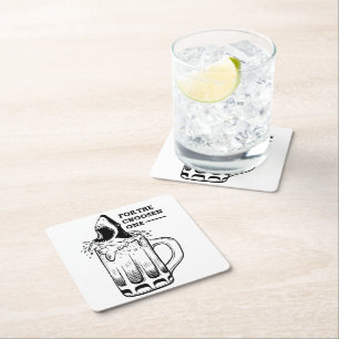 Whale Square Paper Coaster