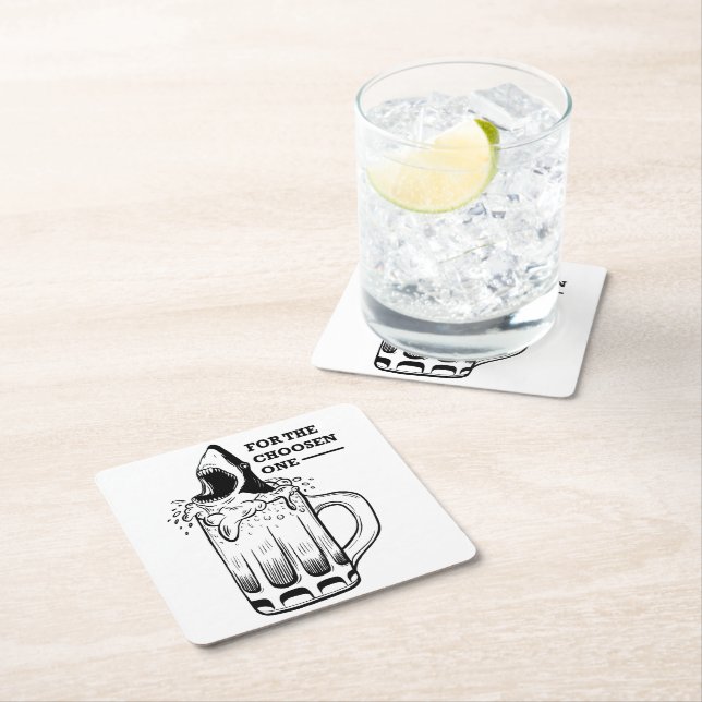 Whale Square Paper Coaster (Insitu)