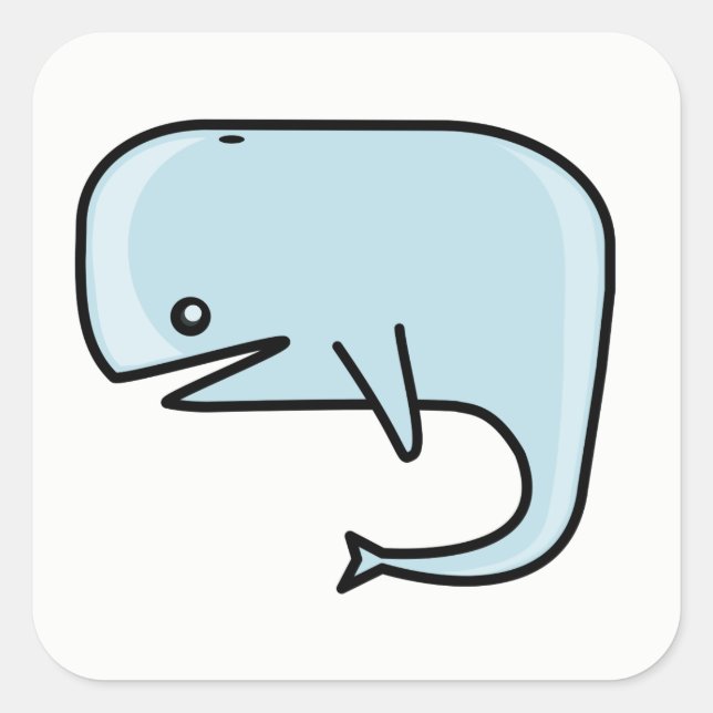 Whale Square Sticker (Front)