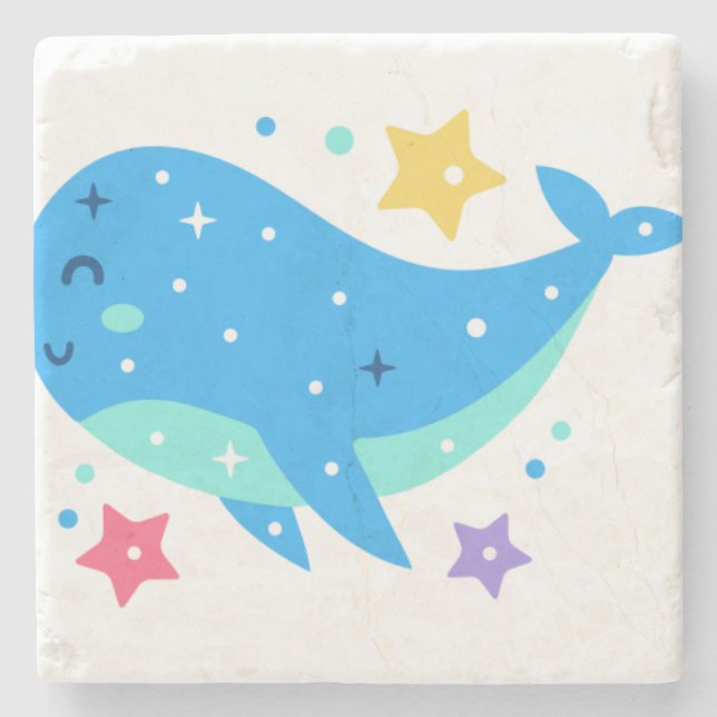 Whale Stone Coaster (Front)