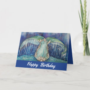 Whale tail birthday card