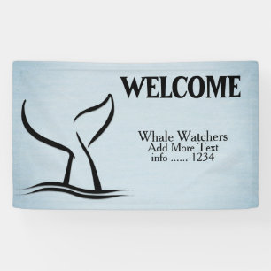 Whale Tail Blue Banner