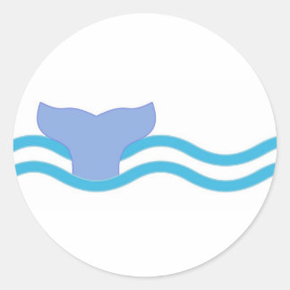 Whale Tail Classic Round Sticker
