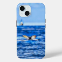 Whale Tail Nautical Ship Blue Ocean