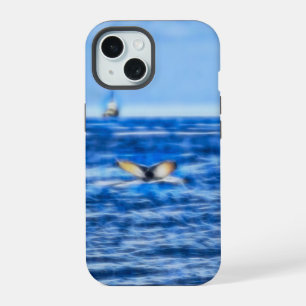 Whale Tail Nautical Ship Blue Ocean iPhone 15 Case