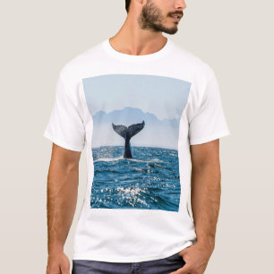 Whale Tail Seascape: Dramatic Water. T-Shirt