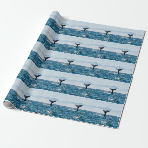 Whale Tail Seascape: Dramatic Water. Wrapping Paper