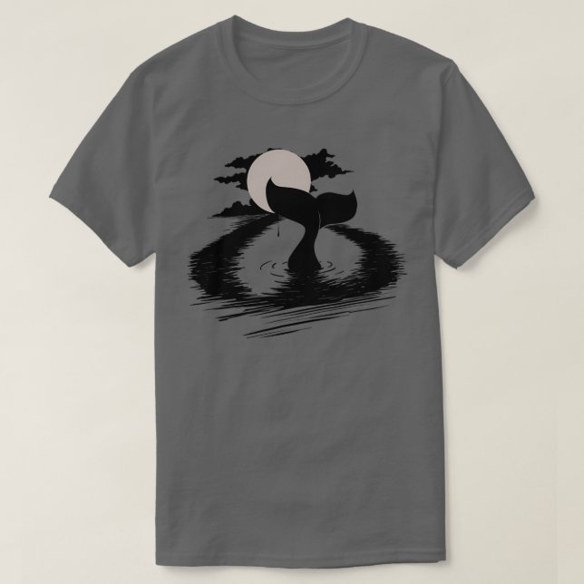 Whale Tail Tear drop T-Shirt (Design Front)
