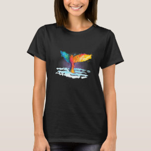 Whale Tail Watercolor Fantasy Mythical Mystic T-Shirt
