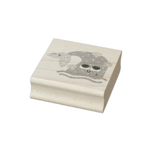 Whale tale rubber stamp