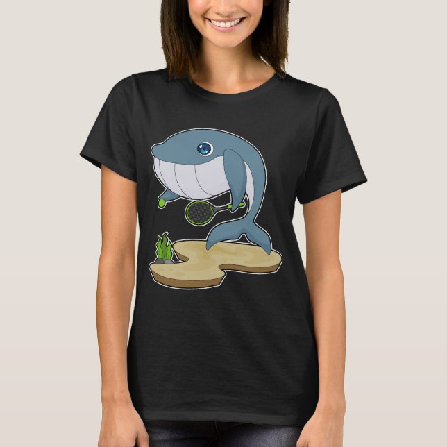 Whale Tennis Tennis racket Sports T-Shirt (Front)