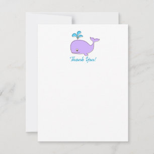 Whale Thank You Note Card, 4.25x5.5 Card