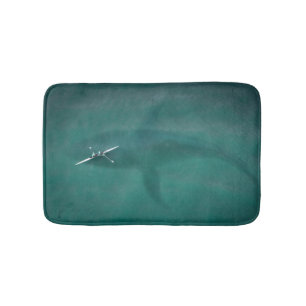 Whale Under Boat: Never Alone at Sea Bath Mat