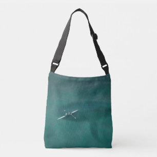 Whale Under Boat: Never Alone at Sea Crossbody Bag