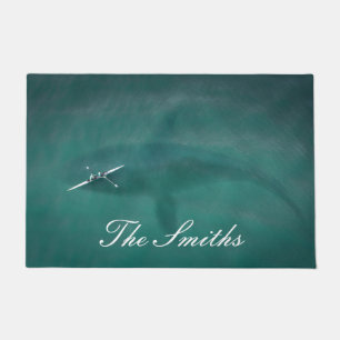 Whale Under Boat: Never Alone at Sea Doormat