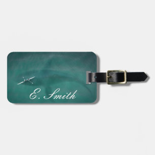 Whale Under Boat: Never Alone at Sea Luggage Tag