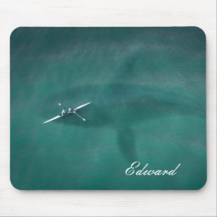 Whale Under Boat: Never Alone at Sea Mouse Mat