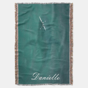 Whale Under Boat: Never Alone at Sea Throw Blanket