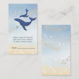 Whale Under the Sea Baby Shower  Enclosure Card