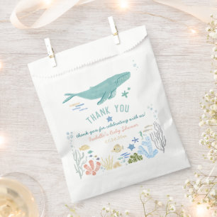 Whale Under The Sea Baby Shower Thank You Favour Bags