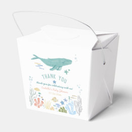 Whale Under The Sea Baby Shower Thank You Favour Box