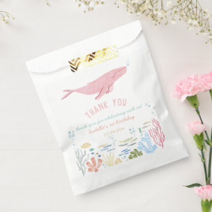 Whale Under The Sea Birthday Thank You Favour Bags