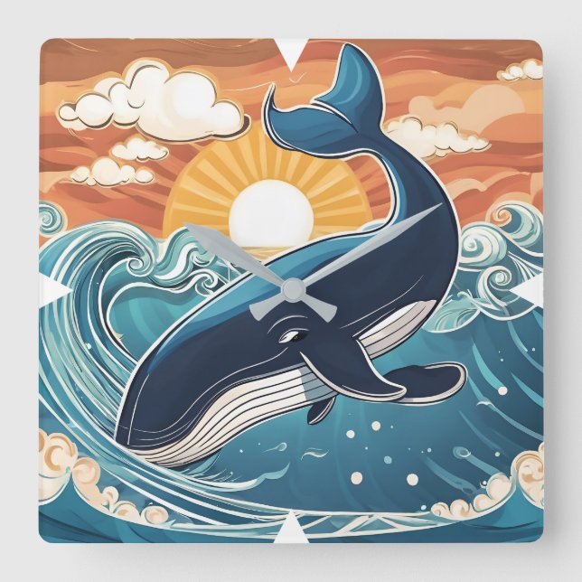 Whale Wall Clock (Front)