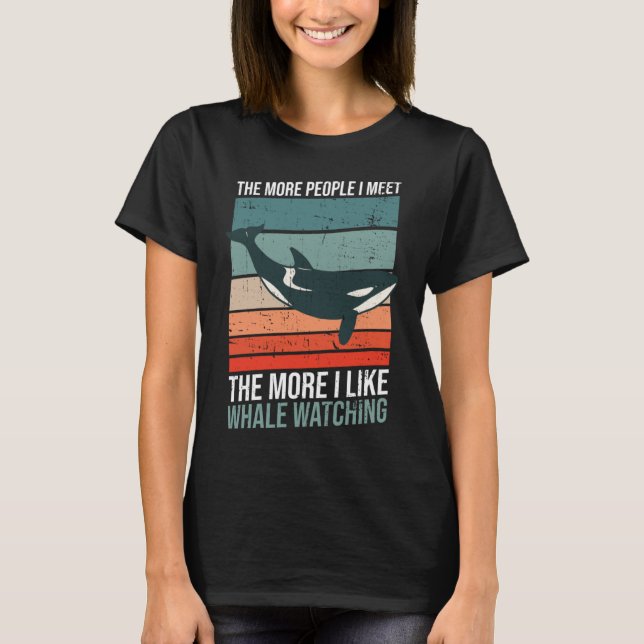 Whale Watching And Whale Marine Mammals Orca Whale T-Shirt (Front)