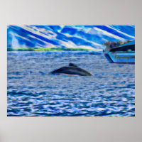 Whale Watching Boat Blue Ocean