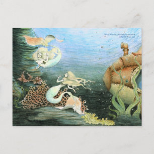 'Whale Watching' collectable postcard